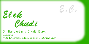 elek chudi business card